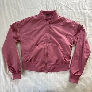 Gym Shark Dusty Rose Long Sleeve Cropped Athleisure Workout Jacket | Size S